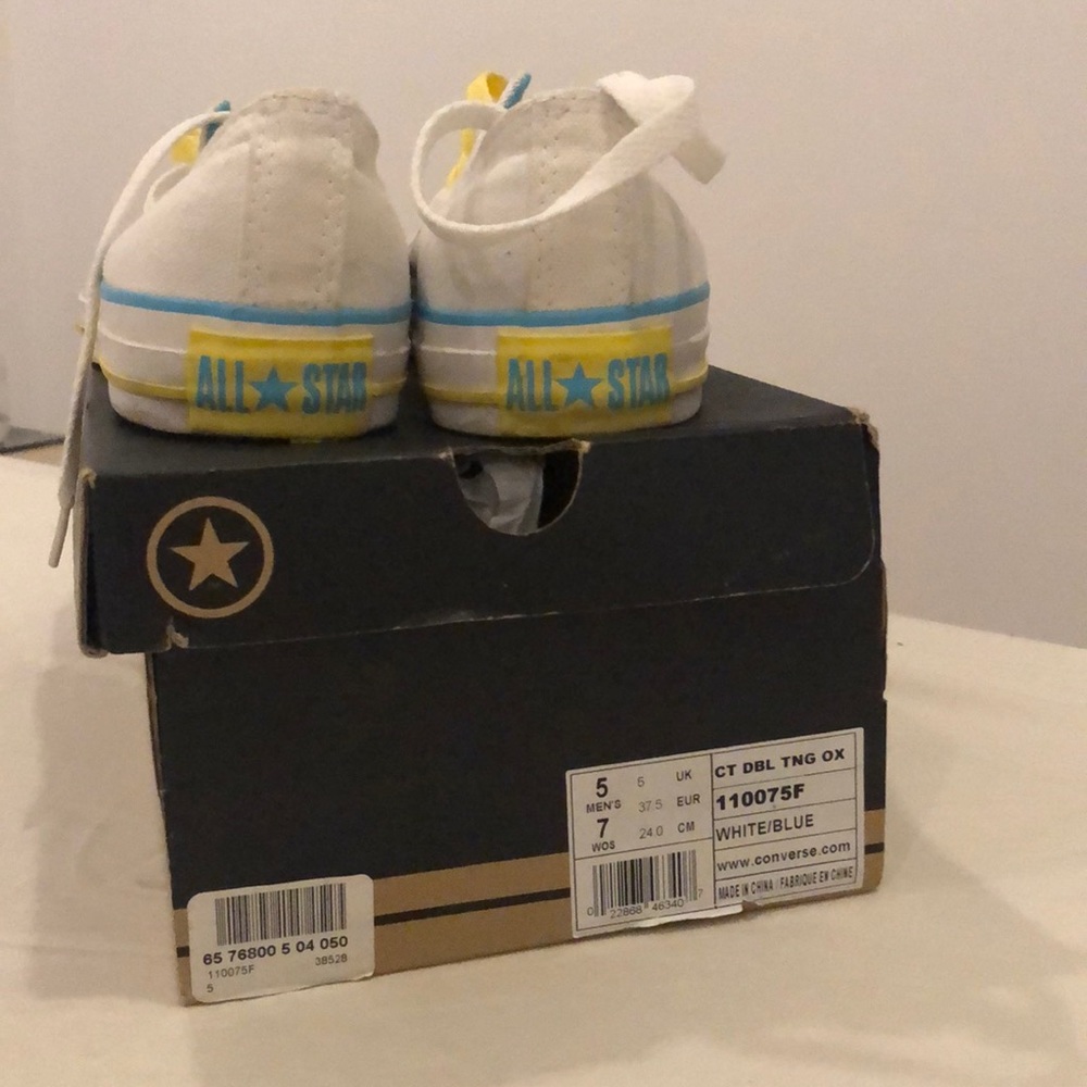 Chuck Taylor Dbl Tng Ox white/blue men 5 wos 7